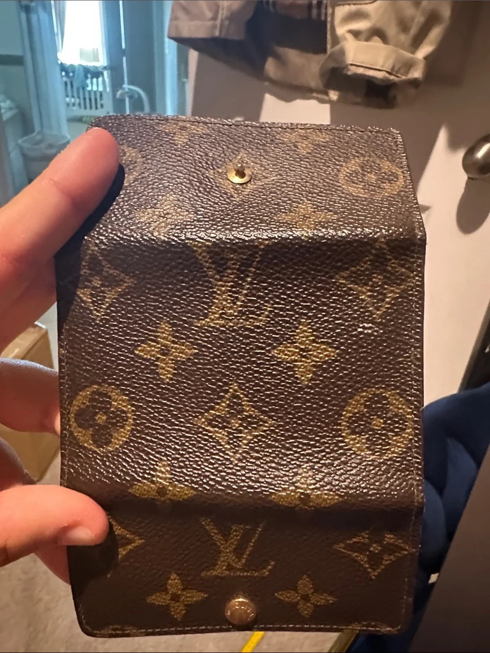 Louis Vuitton Monogram Canvas Trifold Key Case in Brown and Gold